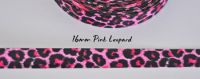 16mm Pink Leopard grosgrain ribbon 