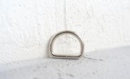 32mm SILVER welded metal d-ring