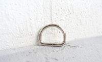 38mm SILVER welded metal d-ring